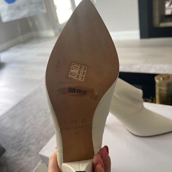 IRO Avina Withe silver fold over bootie boots NIB size 37 - Picture 6 of 6